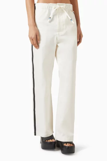 Side-stripe Track Pants in Gabardine