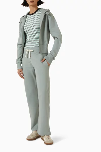 Rib-waist Sweatpants in Organic Cotton
