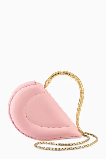 Mini Serpenti Cuoricino Top-handle Bag in Calf Leather