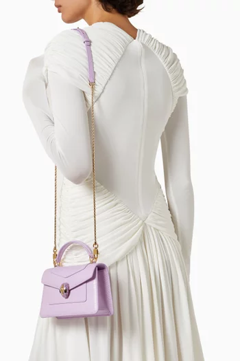 Mini Serpenti Forever Top-handle Bag in Karung Leather