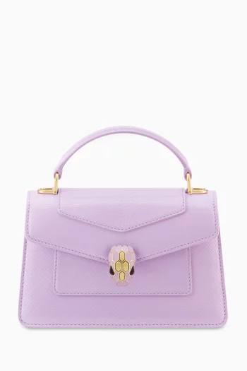 Mini Serpenti Forever Top-handle Bag in Karung Leather
