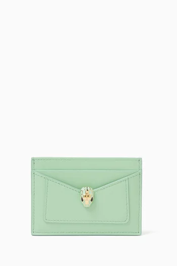 Serpenti Forever Card Holder in Leather