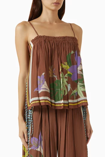 Alfie Ruched Top in Cotton Blend