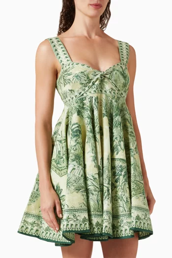 Sara Mini Twist Sundress in Linen