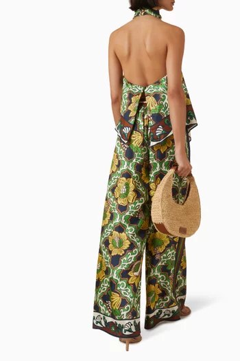 Liana Halterneck Top in Silk Twill