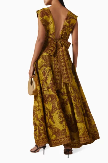 Charley Scoopneck Dress in Linen Blend