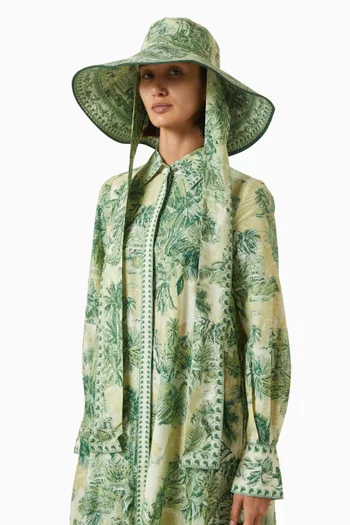 Sara Wide-brim Sunhat in Linen