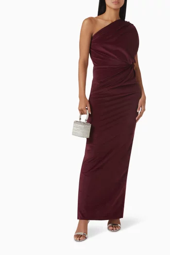 Norah One-shoulder Gown in Velvet