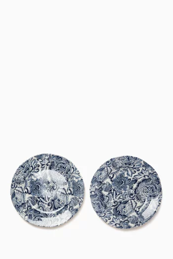 x Burleigh Faded Peony Salad Plate, Set of 2