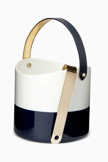Wyatt Porcelain Ice Bucket with Tongs