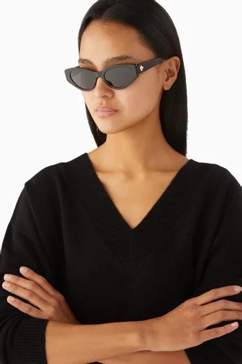 Bria Cat-eye Sunglasses in Acetate