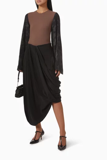 Asymmetric Gathered Skirt