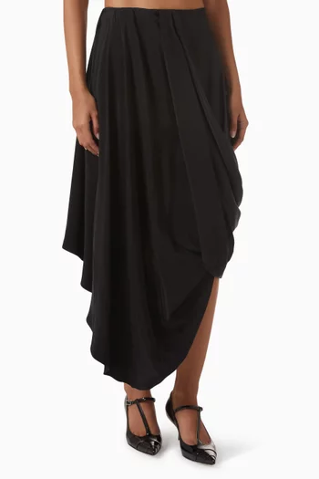 Asymmetric Gathered Skirt