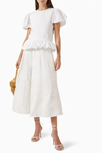 Floral Skirt in Organic Cotton
