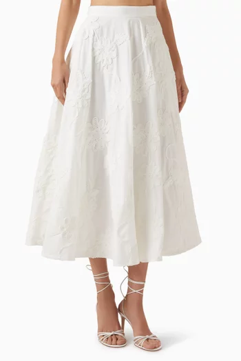 Floral Skirt in Organic Cotton