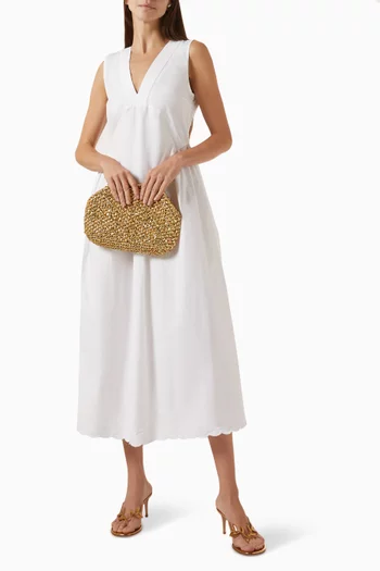 V-neck Dress in Organic Cotton Blend