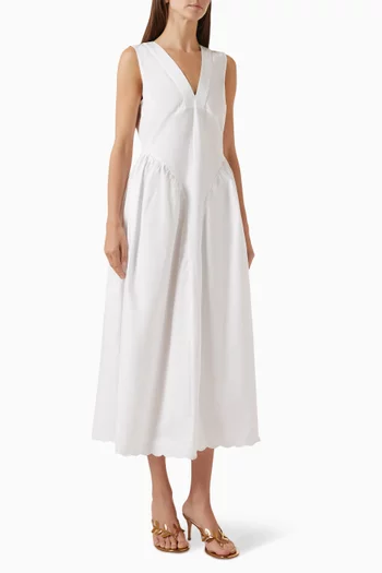 V-neck Dress in Organic Cotton Blend