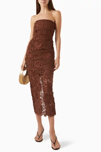 3D-floral Dress in Lace