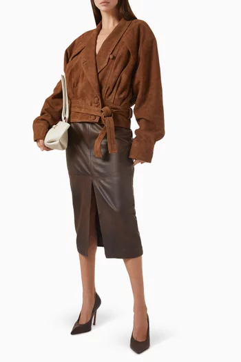 Bomber Jacket in Suede