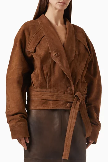 Bomber Jacket in Suede