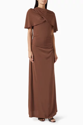 Cape Maxi Dress