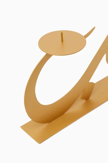 Hob Candle Holder in Gold-tone Metal