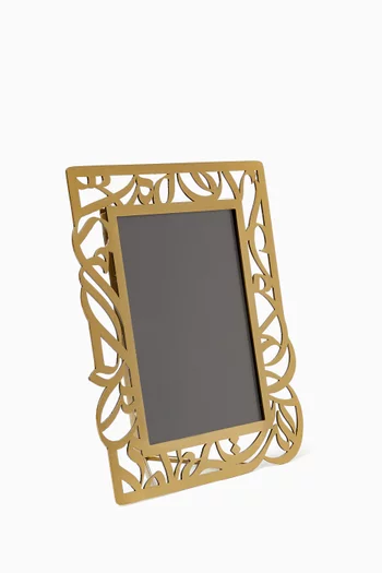 Calligraffiti Photo Frame in Brass-plated Steel