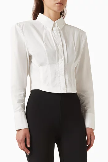 Darcy Crop Shirt in Cotton