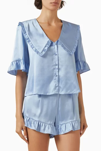 Luna Top & Shorts Set in Silk