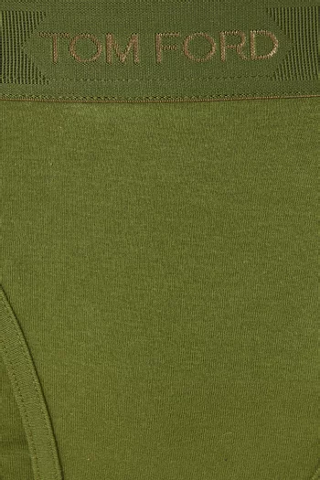 Logo Waistband Boxer Briefs in Stretch Cotton