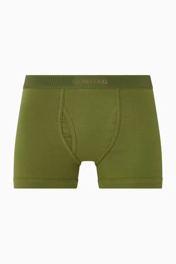Logo Waistband Boxer Briefs in Stretch Cotton