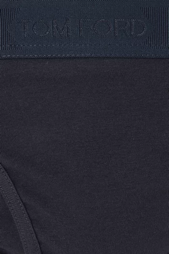 Logo Waistband Briefs in Stretch Cotton