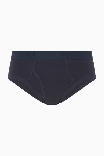 Logo Waistband Briefs in Stretch Cotton