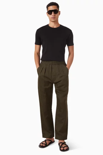 Perforated Ribbed T-shirt in Cotton-silk