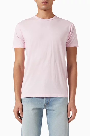 Crewneck T-shirt in Cotton-silk
