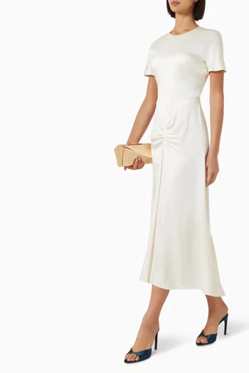 Blaire Midi Dress in Satin