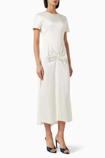 Blaire Midi Dress in Satin
