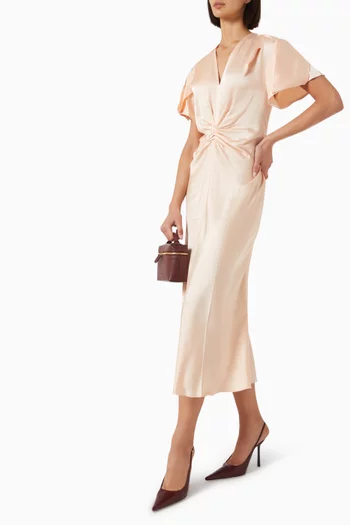 Eve Midi Dress in Satin