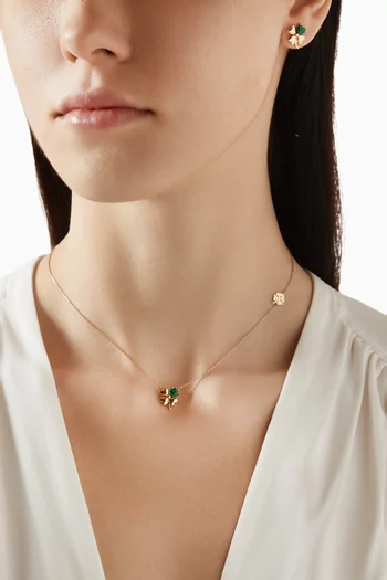 Oh Clover Pendant Necklace in 18kt Gold