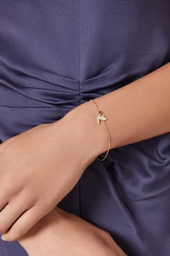 Dove Diamond Bracelet in 18kt Gold