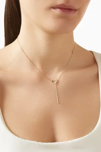 Dove Diamond Chapelet Necklace in 18kt Gold