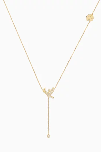 Dove Diamond Chapelet Necklace in 18kt Gold