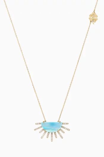 Sunrise Madness Diamond Necklace in 18kt Gold