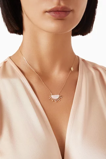 Sunrise Madness Diamond Necklace in 18kt Gold