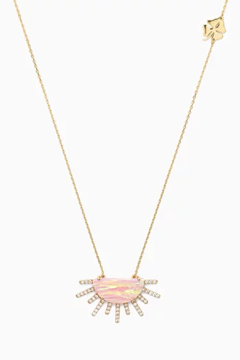 Sunrise Madness Diamond Necklace in 18kt Gold
