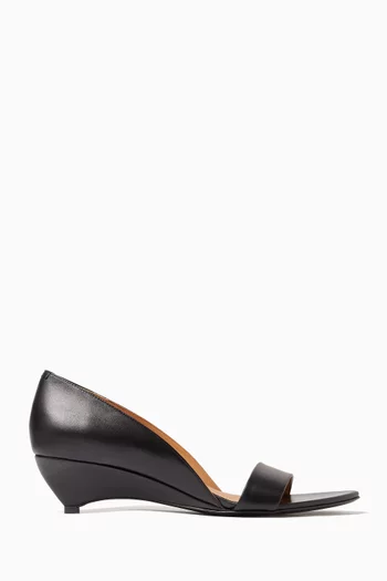 Wedge Sandals in Leather
