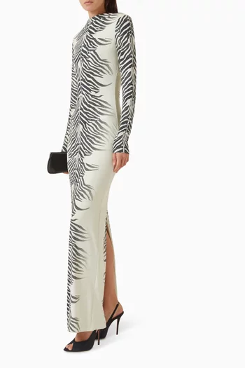 Kari Zebra-print Dress