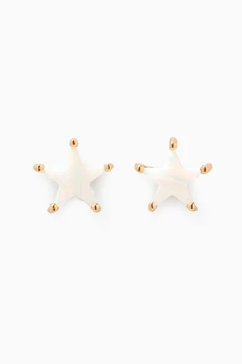 Tiny Star Earrings in 18kt Gold