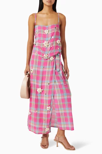 Symi Mirror-embellished Top & Skirt Set
