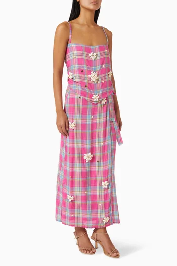 Symi Mirror-embellished Top & Skirt Set